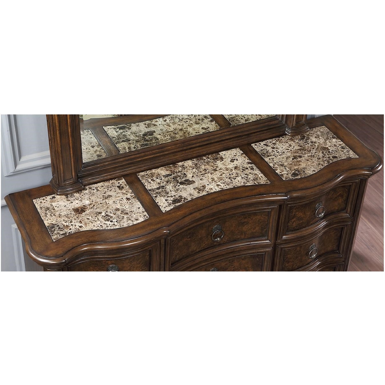 Home Insights Pantheon Dresser with Marble Inserts