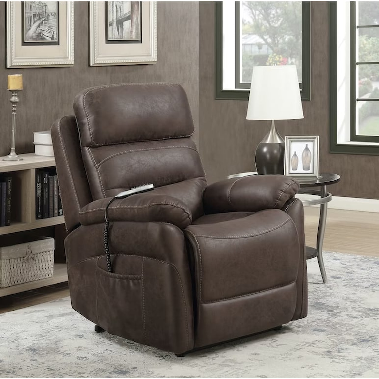 Prime Resources International Dalton Power Lift Chair in Whiskey