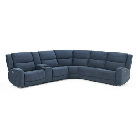 6-Pc Power Sectional with Adj Headrest