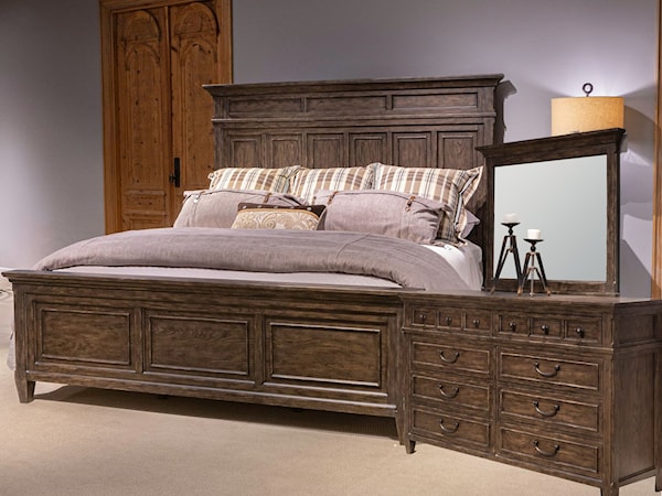 Queen Bed, Dresser and Mirror