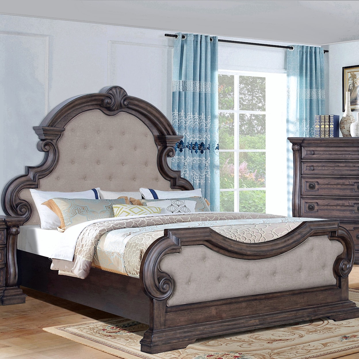Avalon Bellmeade King 3pc bed, dresser, mirror, 2 nightstands