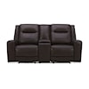 Kuka Home KMT6222 Power Reclining Loveseat with Adj Headrest