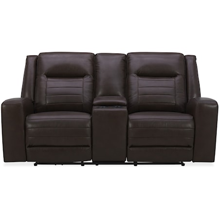 Power Reclining Loveseat with Adj Headrest