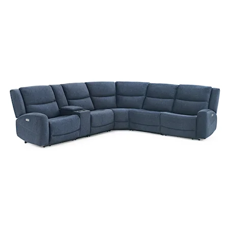 6-Pc Power Reclining Sectional with Adj Headrest