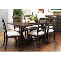 Rustic Table and Six Chairs
