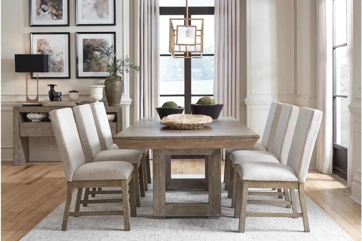 Homelegance Grisham D760-45x1+D760-01x6 7-PC Dining Group | Royal ...