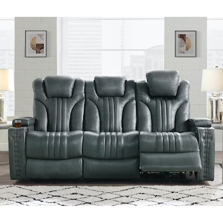 Power Recliner Sofa with Drop Down Table