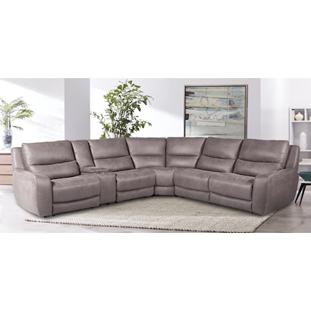 6 Pc Sectional with 3 Power Recliners