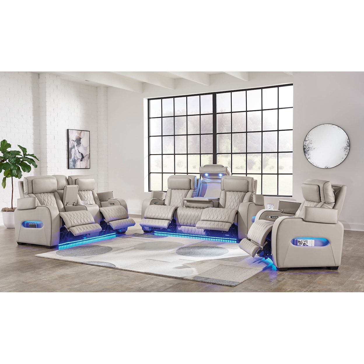 Signature Design by Ashley Boyington 3-PC Power Group with LED, Heat, & Massage