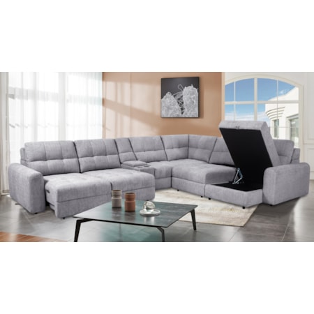 7-Pc Sectional with Sliding Pullouts