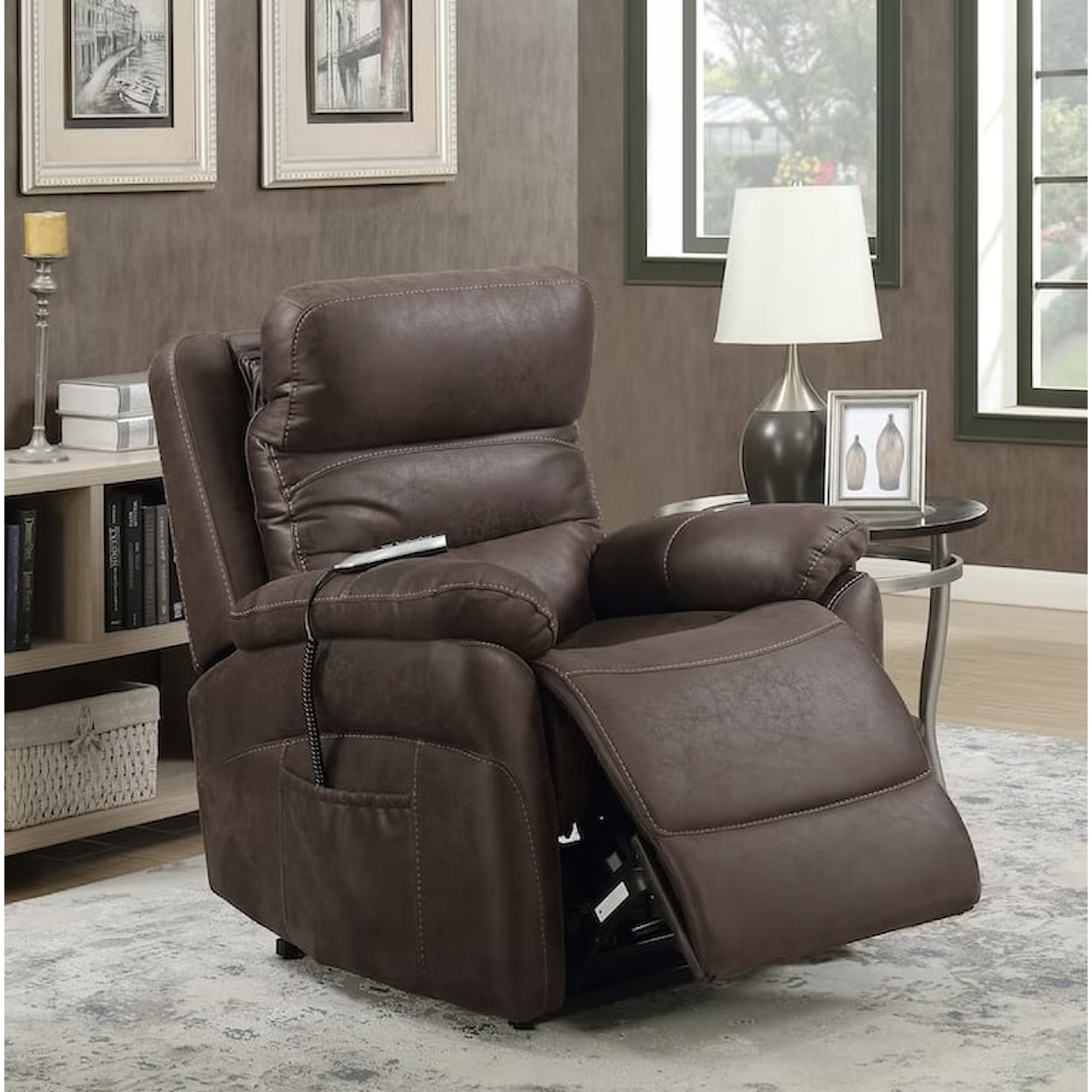 Prime Resources International Dalton Power Lift Chair in Whiskey