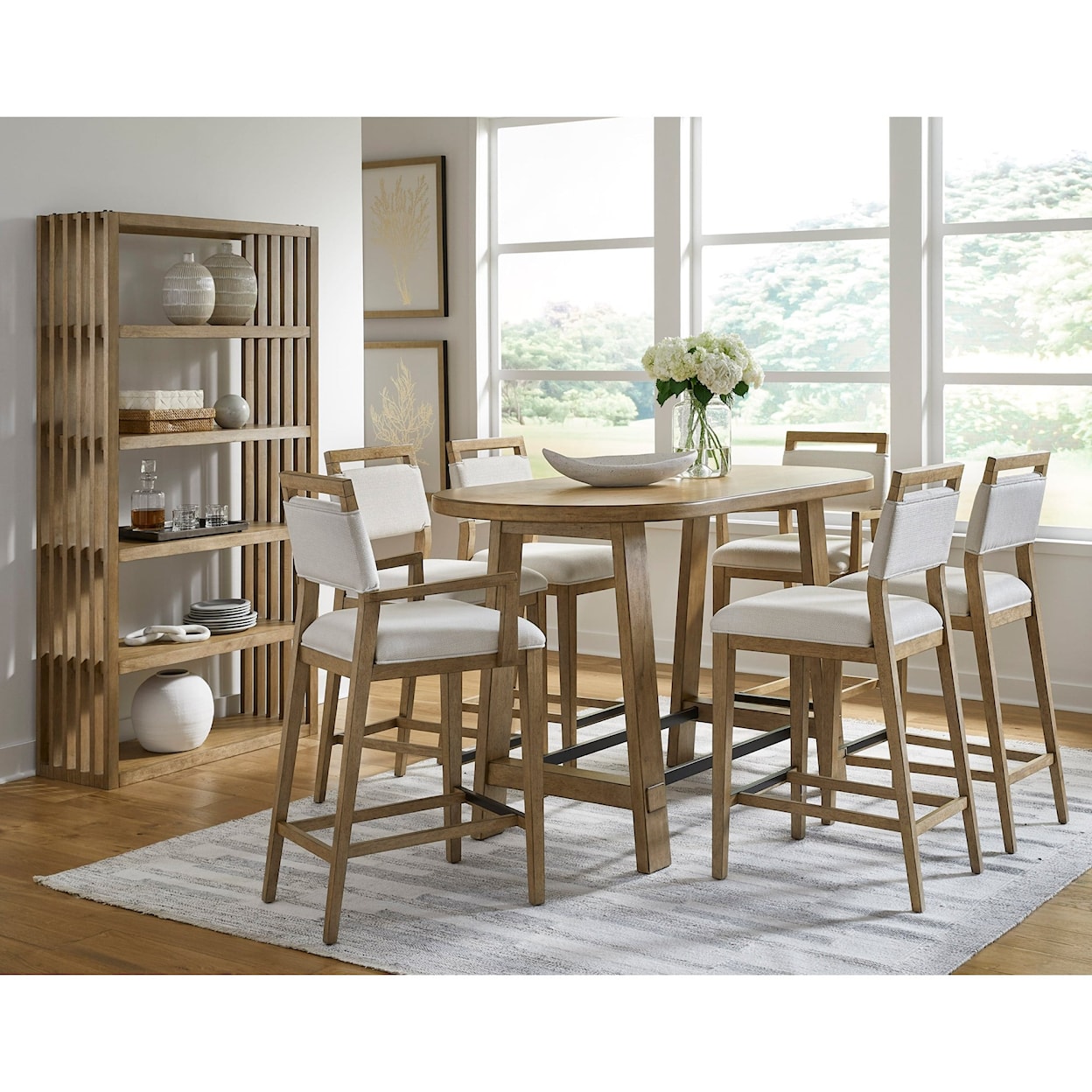 Drew & Jonathan Home Catalina Counter Height Trestle Table with 4 Chairs