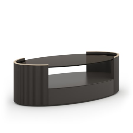 Love Oval Cocktail Table -Dark Chocolate