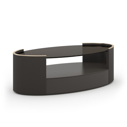 Love Oval Cocktail Table -Dark Chocolate