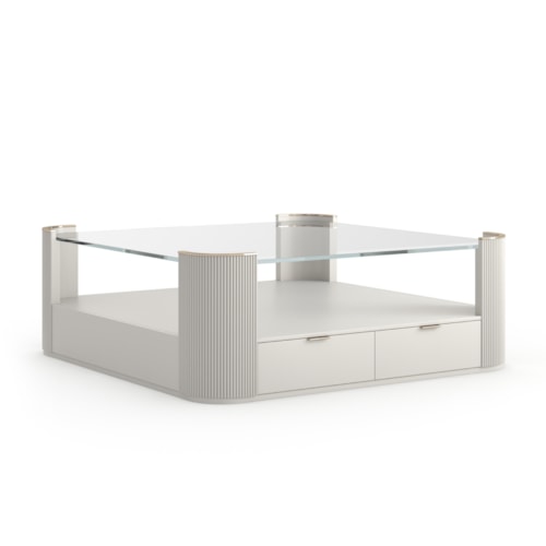 Love Square Cocktail Table - Matte Pearl