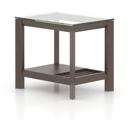 Customizable Glass Top End Table