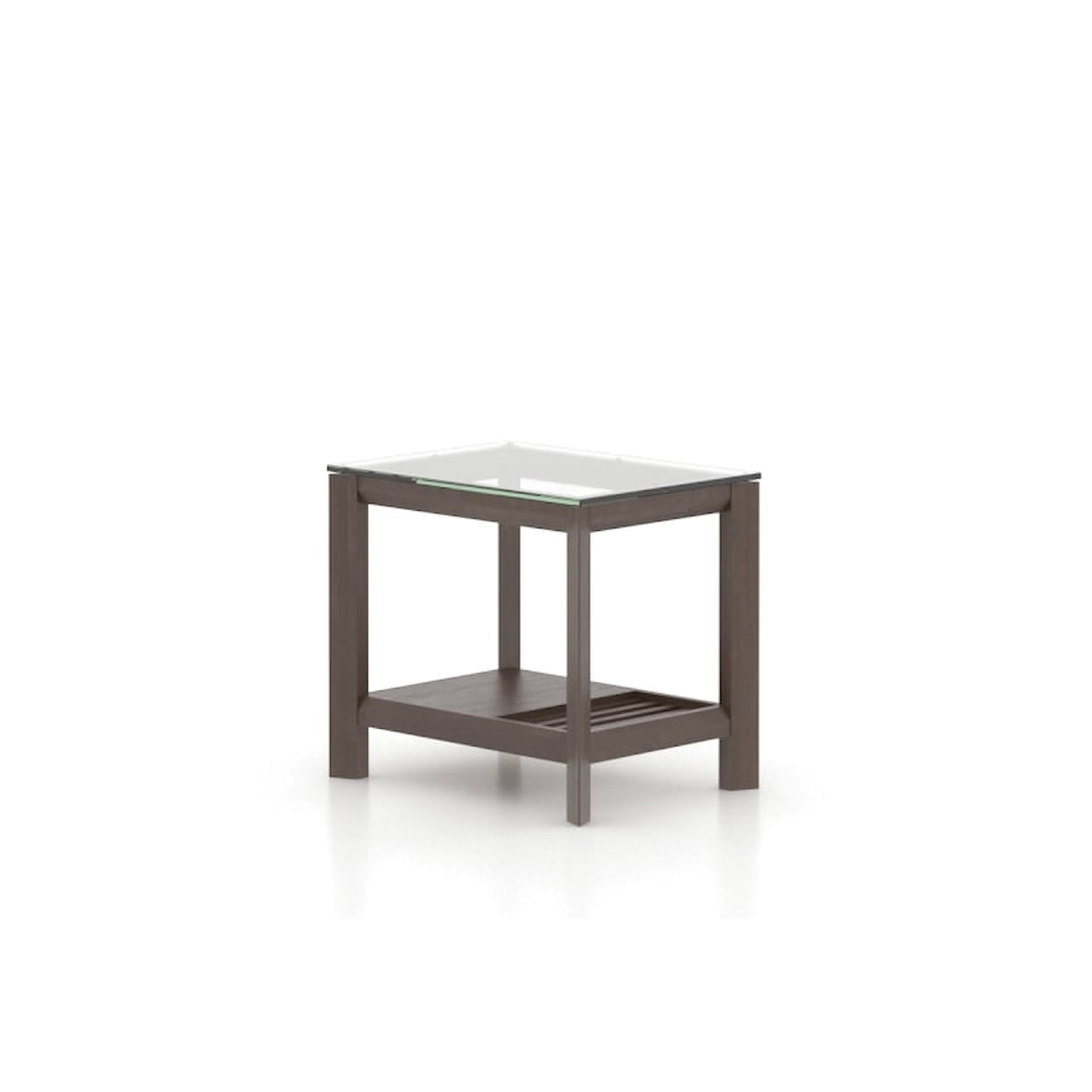 Canadel Accent Customizable Glass Top End Table