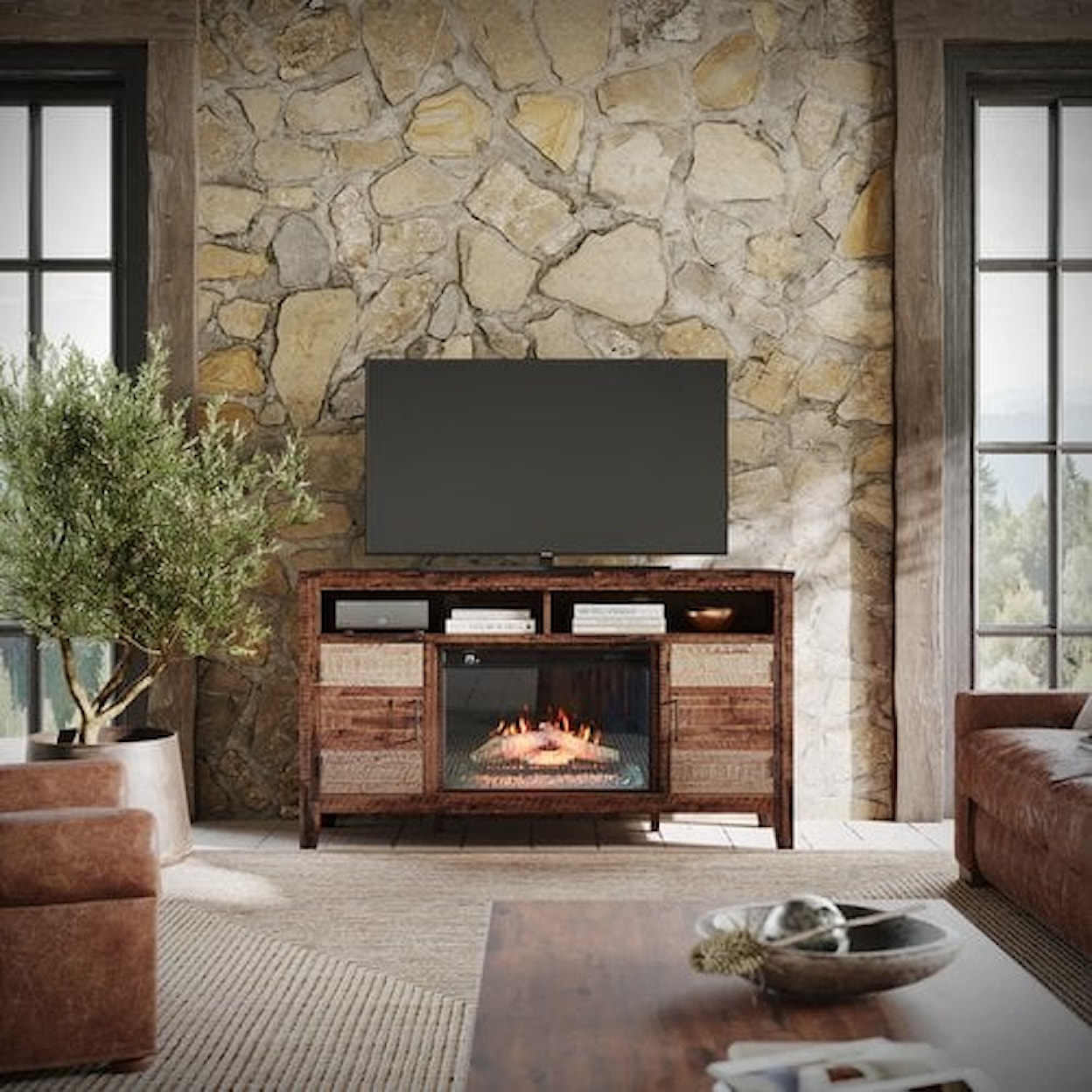 Jofran Painted Canyon Fireplace