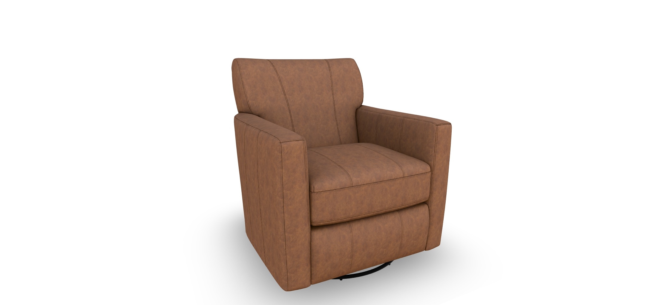 Leather Swivel Glider