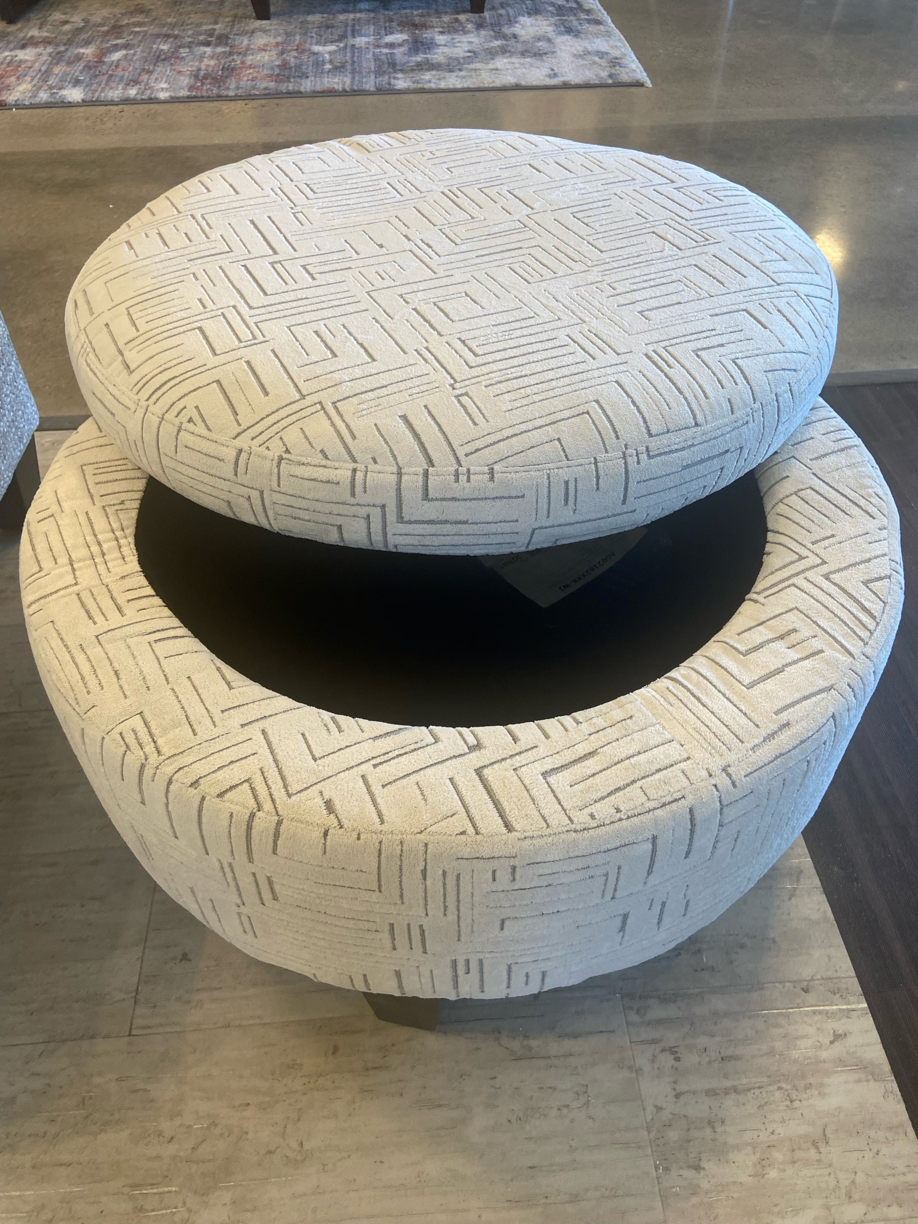 Small Round Storage Ottoman