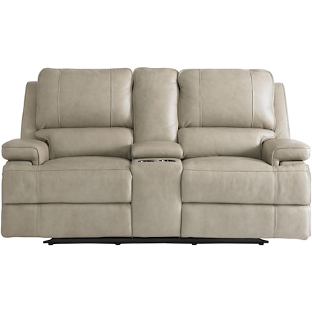 Leather Power Loveseat