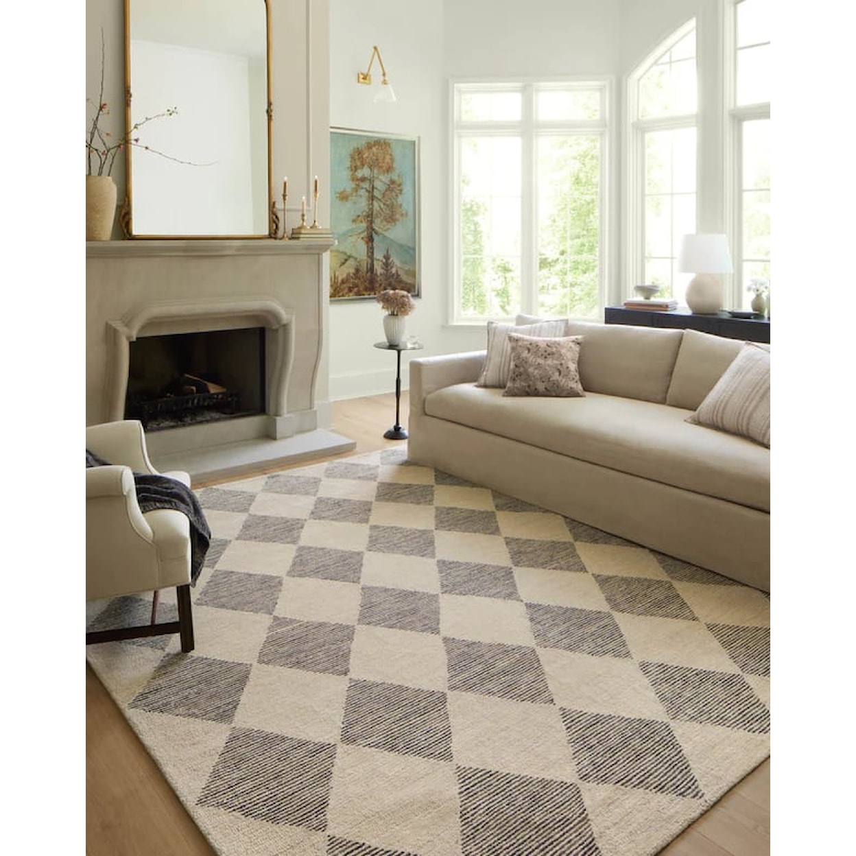 Loloi Rugs Francis 7'9" X 9'9" Beige / Charcoal Rug