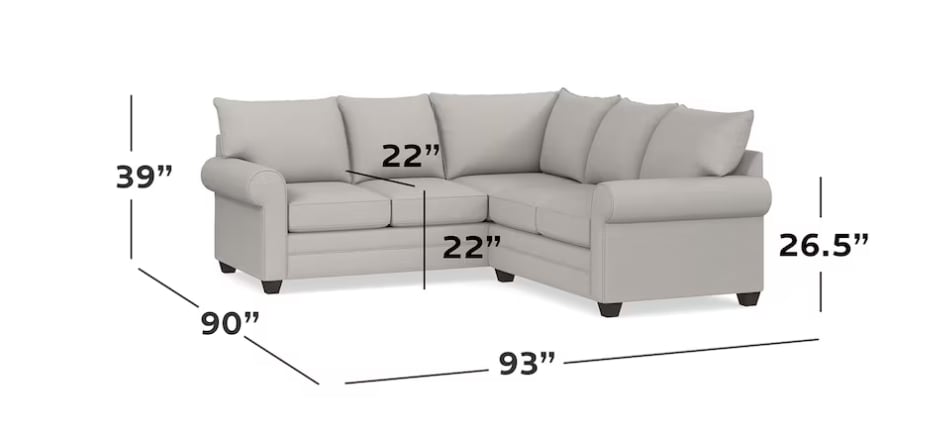 2-Piece L Shaped Sectional