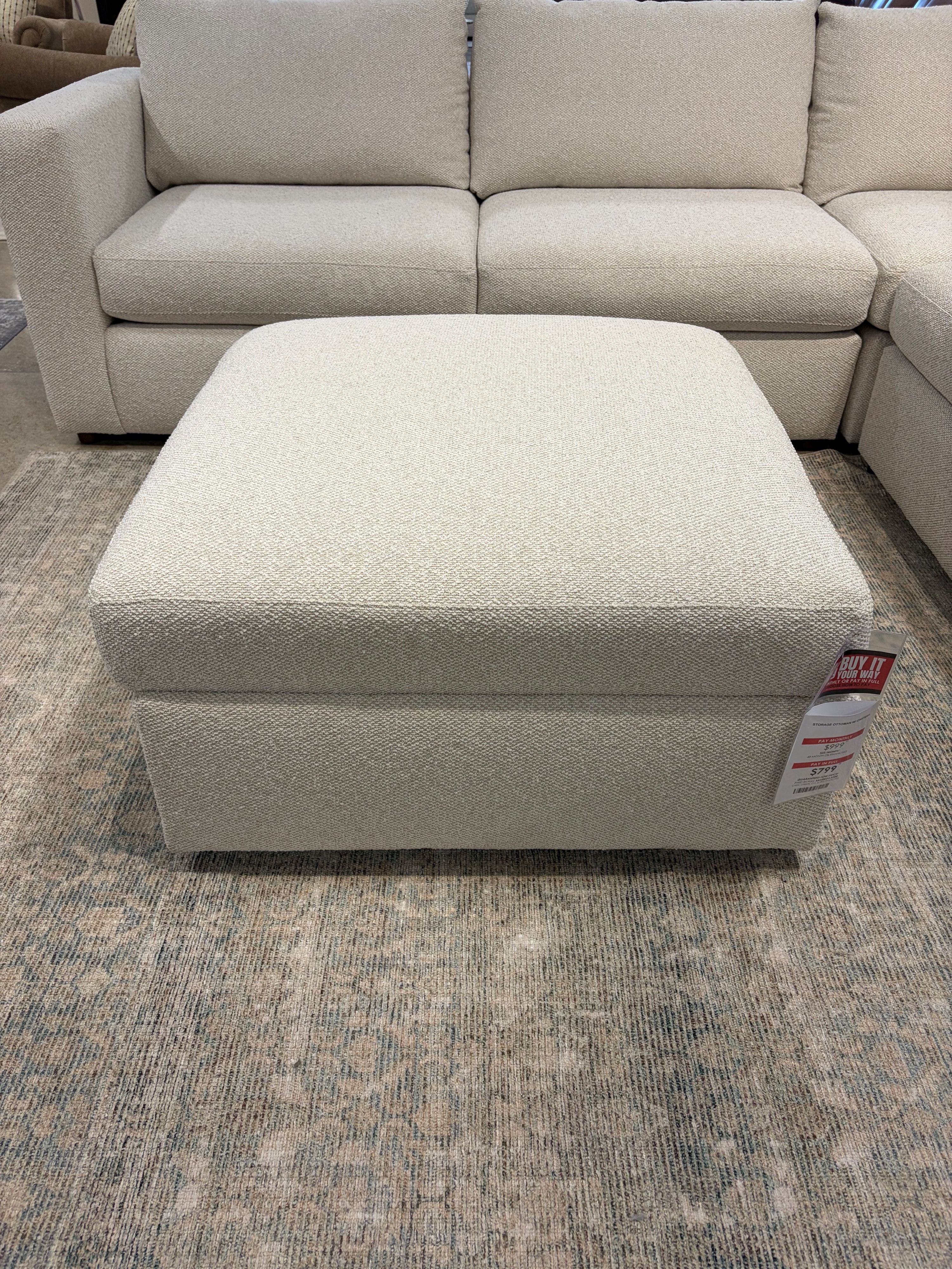 Bassett Beckham 2676-S2FC-FC235-11 Storage Ottoman with Casters