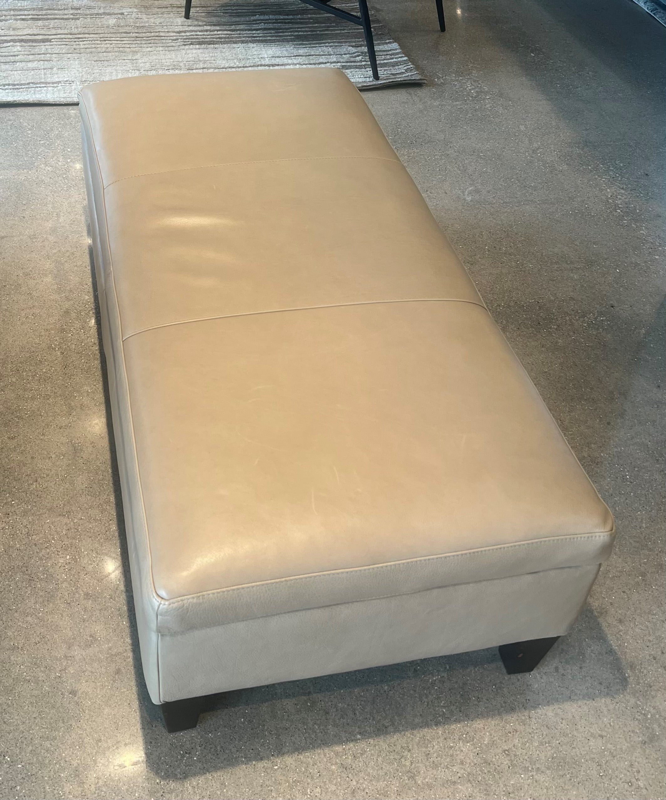 Leather Storage Ottoman