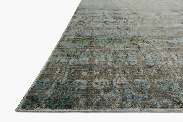 Loloi Rugs Javari 6'7" X 9'4 Steel / Lagoon Rug