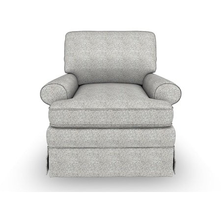 Swivel Glider Chair with Welt Cord Trim