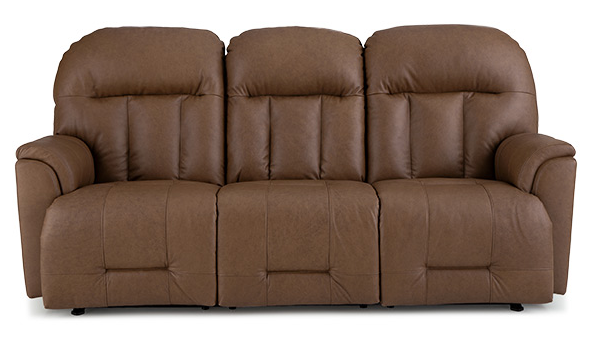 Leather Space Saver Sofa with Headrest