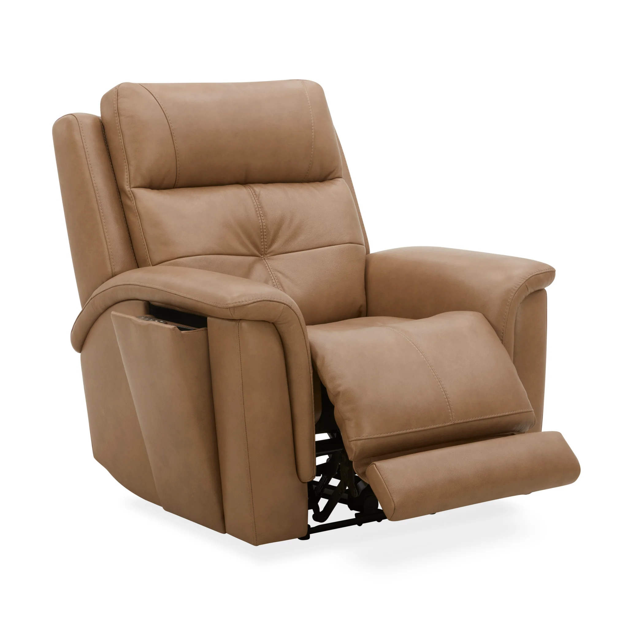 Leather Power Recliner with Heat &amp; Massage