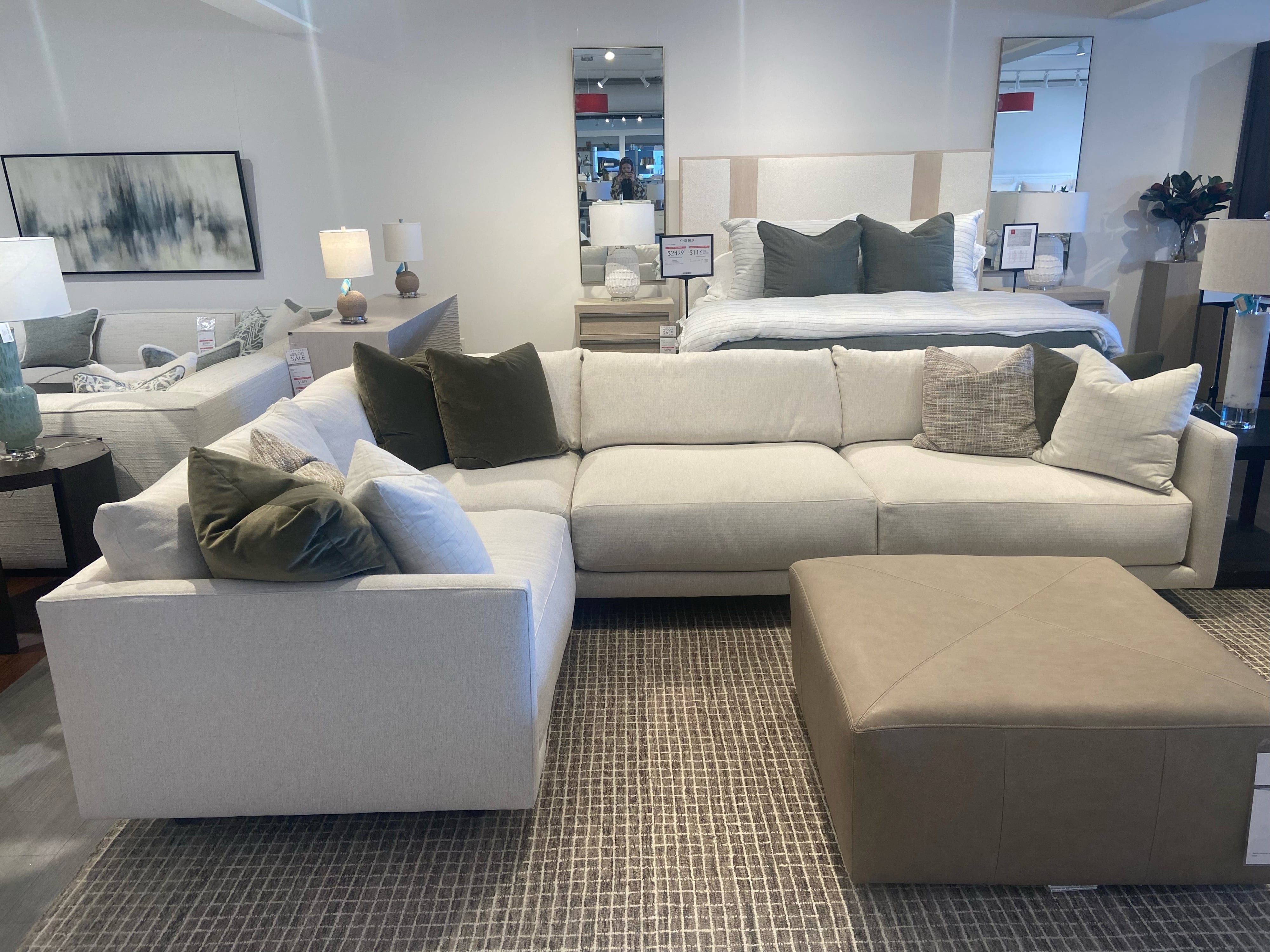 Rowe Neval Sectional NEVAL4PC 4Piece Modular Sectional Steger's