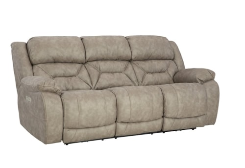 Transitional Double Reclining "Zero Gravity" Power Sofa