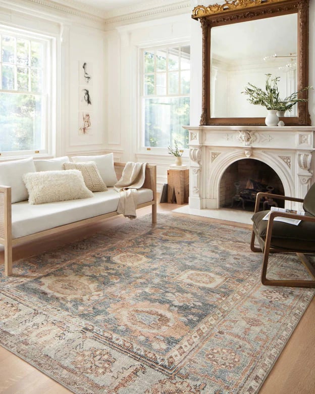 Loloi Rugs Margot 7'6" X 9'6" Ocean / Spice Rug