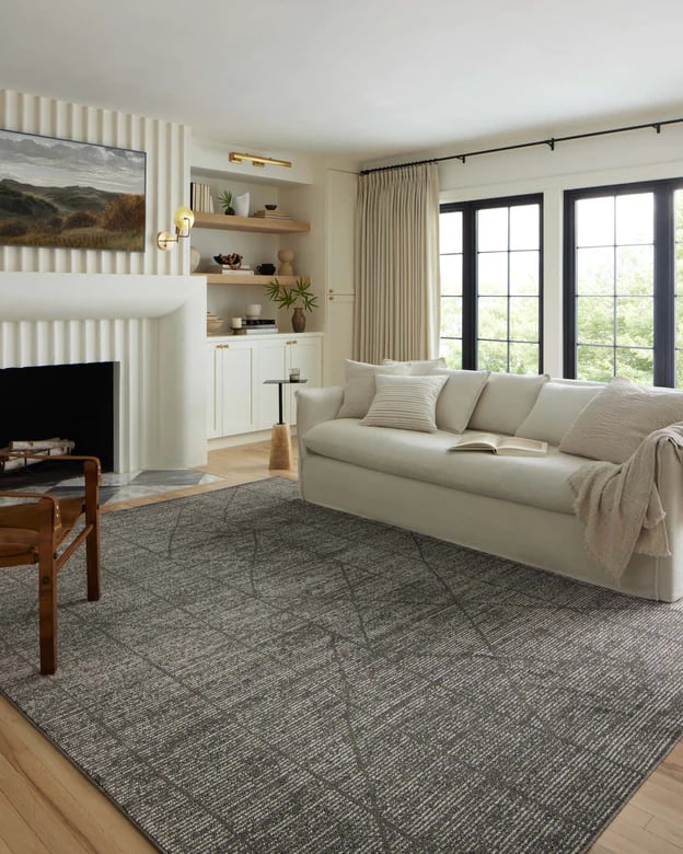 7'10" X 10' Charcoal / Ivory