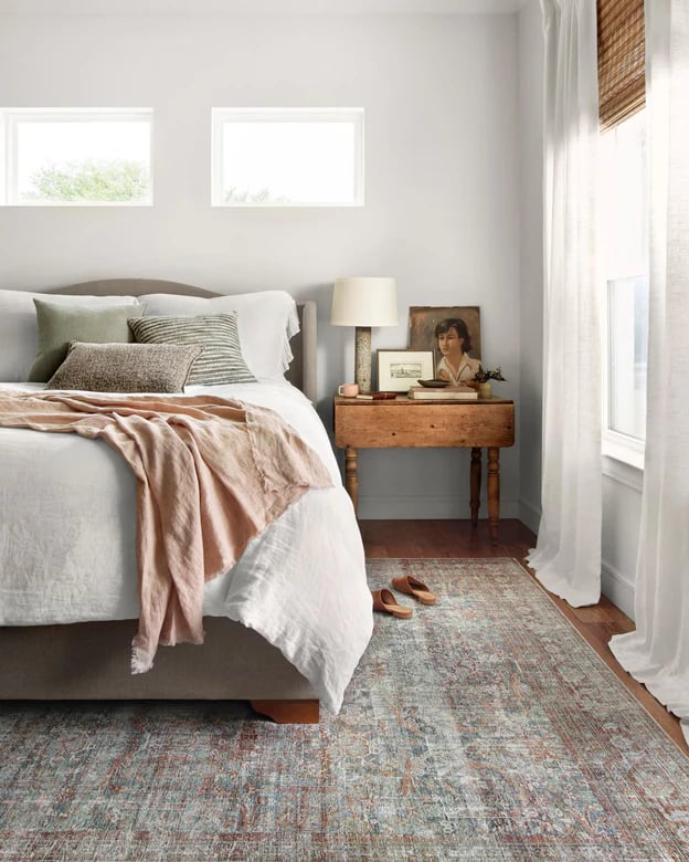 7'6" X 9'6 Lagoon / Brick Rug