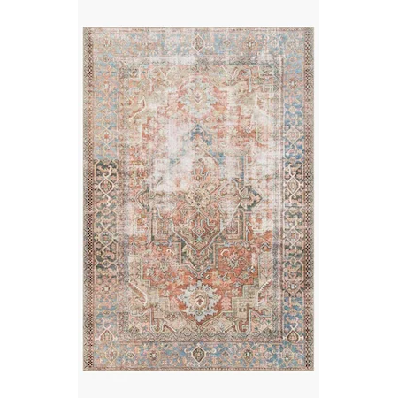 7'6" X 9'6 Terracotta / Sky Rug