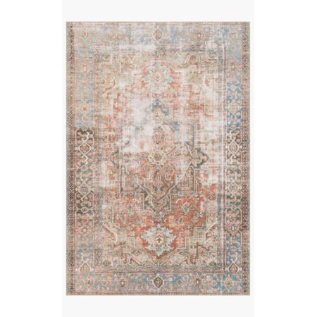 7'6" X 9'6 Terracotta / Sky Rug