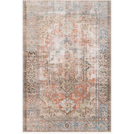 7'6" X 9'6 Terracotta / Sky Rug