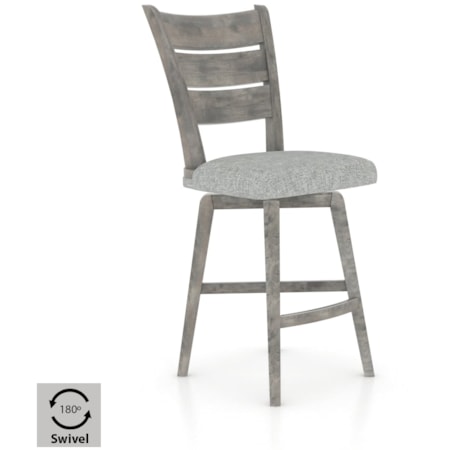 Customizable Swivel Upholstered Stool