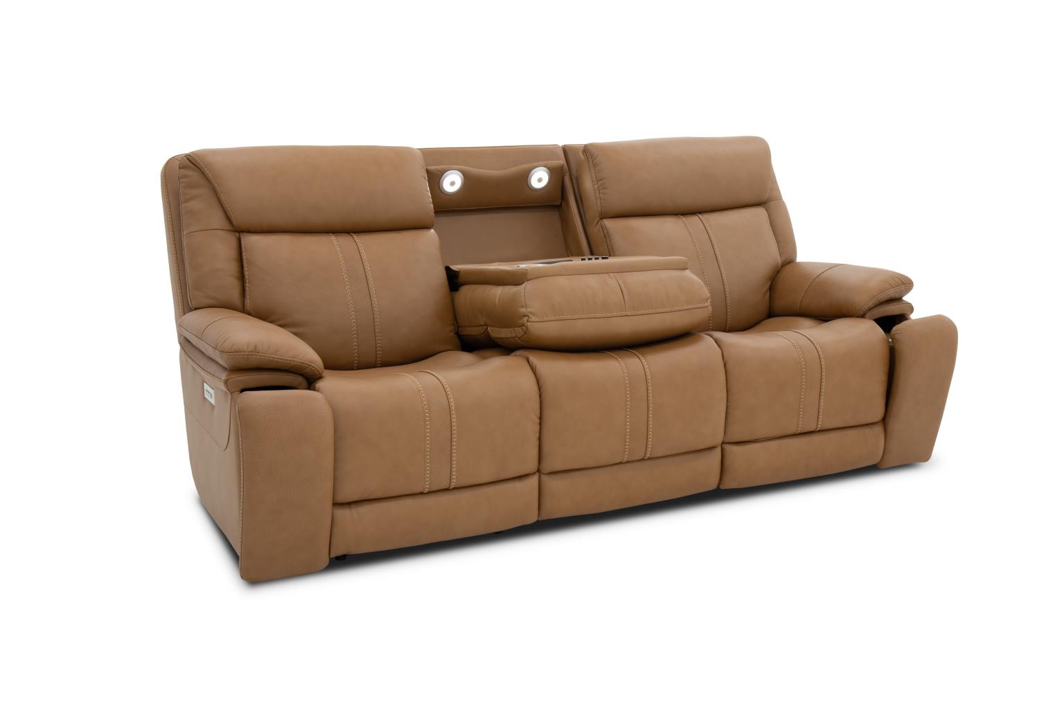 Leather Zero-G Triple Power Sofa