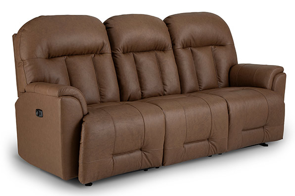 Leather Space Saver Sofa with Headrest