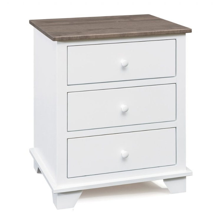3-Drawer Wide Nightstand