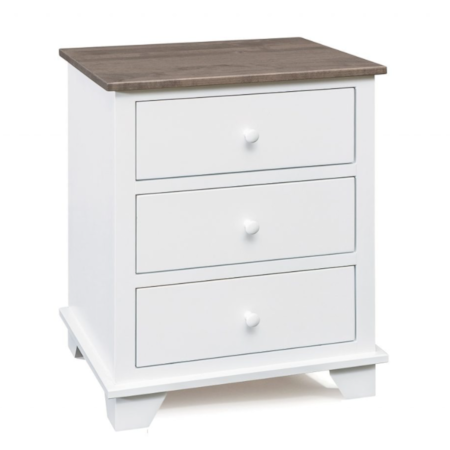 3-Drawer Wide Nightstand