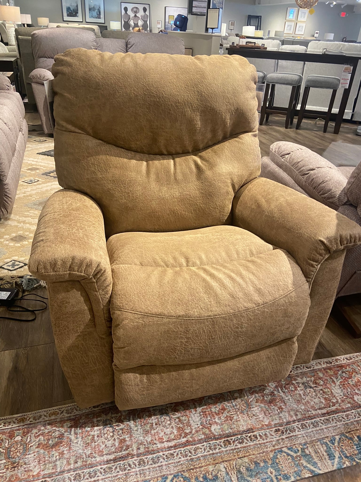 Power Rocking Recliner w/ Headrest &amp; Lumbar