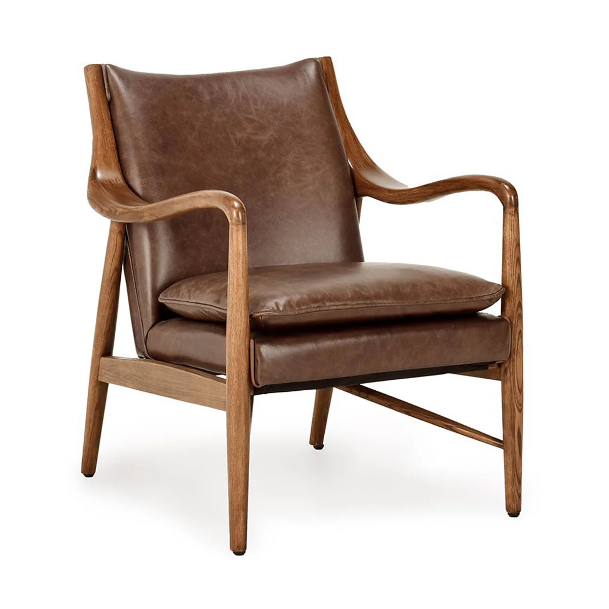 Club Chair Barrel Brown