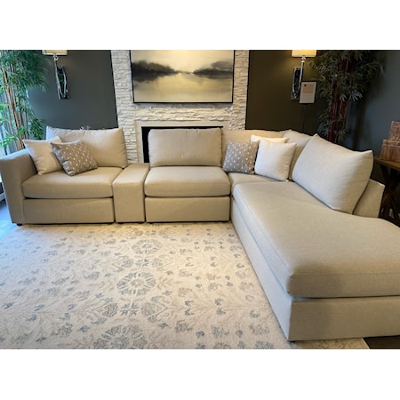 Modular Sectional w/Console & Chaise