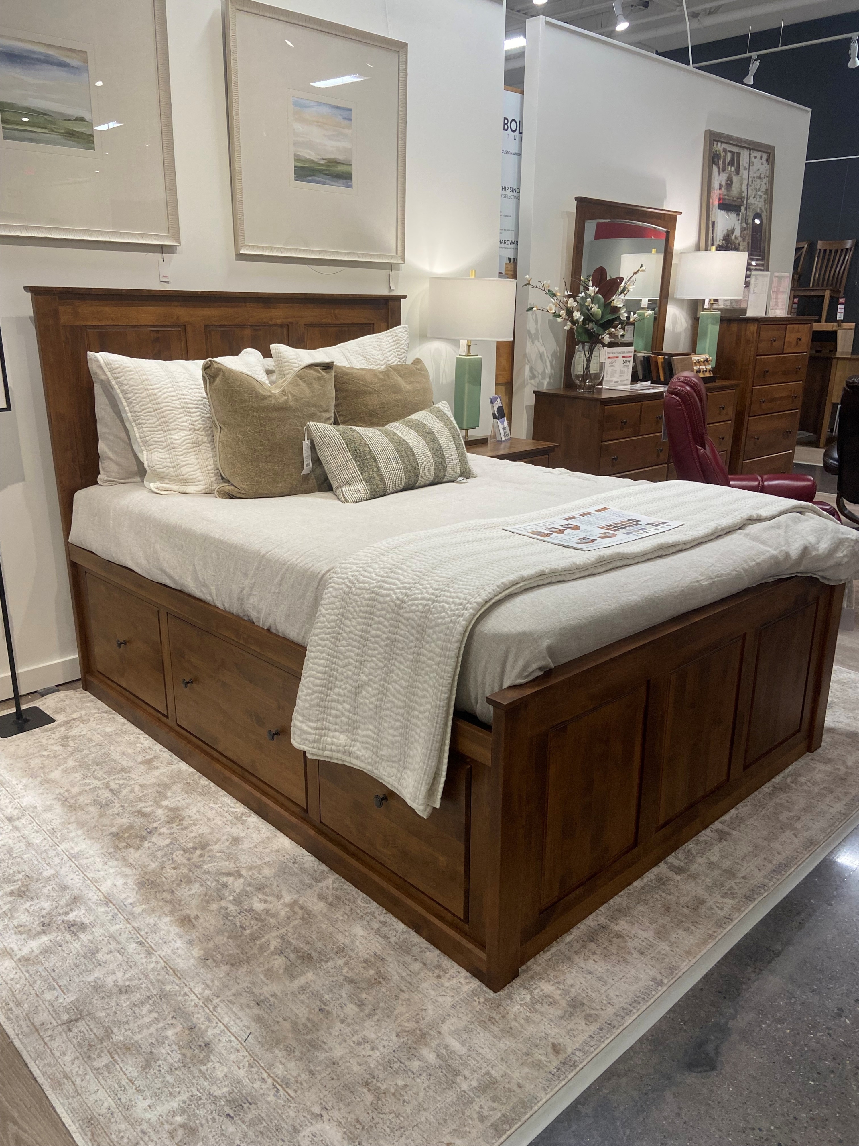 Queen Bed with 9 Storage Drawers